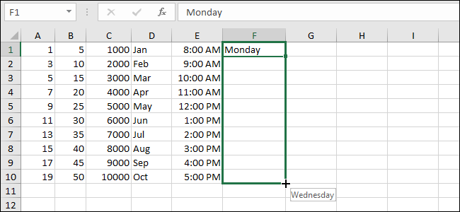 change th autocomplete for dates excel mac